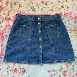 BDG button up Jean skirt